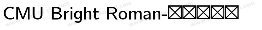 CMU Bright Roman字体转换
